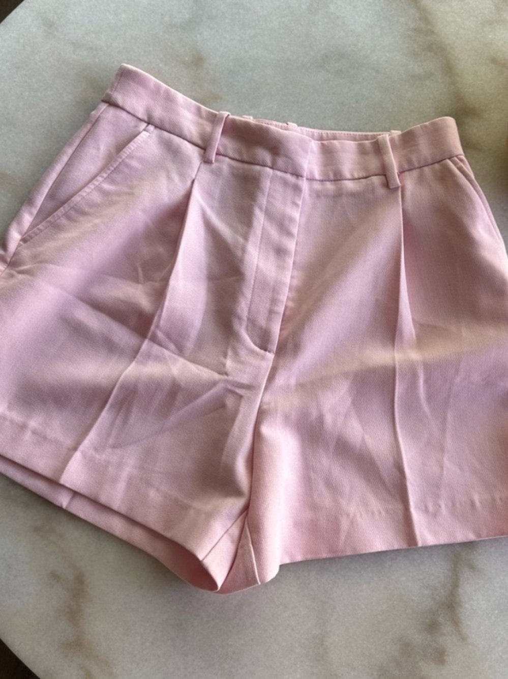 NWOT Zara Light Pink Tailored High-Rise Shorts
